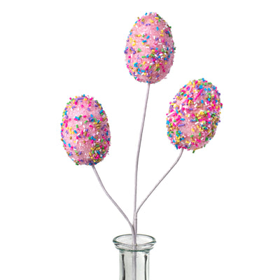 12" Sprinkle Egg Pick: Pink