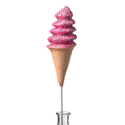 19" Sprinkle Ice Cream Pick: Fuchsia Pink