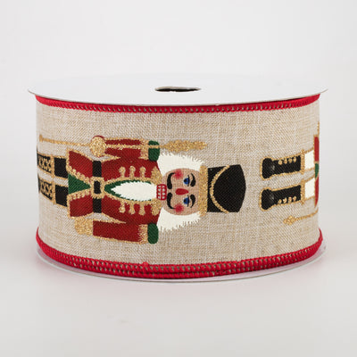 2.5" Nutcracker Ribbon: Light Natural (10 Yards)