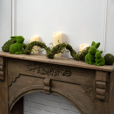 32" Spiral Moss Branch