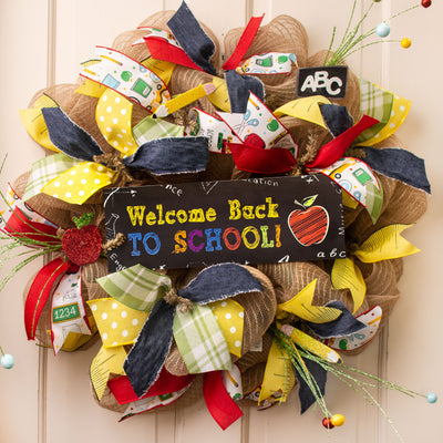 14" Waterproof Sign: Welcome Back to School Chalkboard