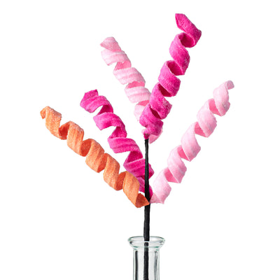 16" Frizzy Curly Pick: Pink, Coral, Fuchsia