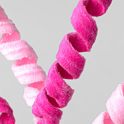 16" Frizzy Curly Pick: Pink, Coral, Fuchsia