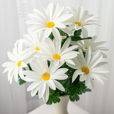 19" Daisy Bush: White (12 Stem)