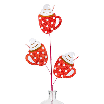 33" Felt Hot Cocoa Mug Spray