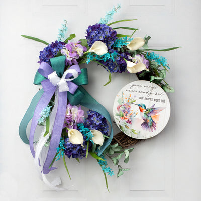 9.4" Round Waterproof Sign: Hummingbird Hearts Not Ready
