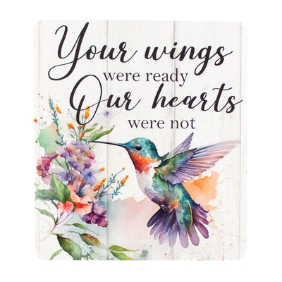 10" Waterproof Sign: Hummingbird Hearts Not Ready