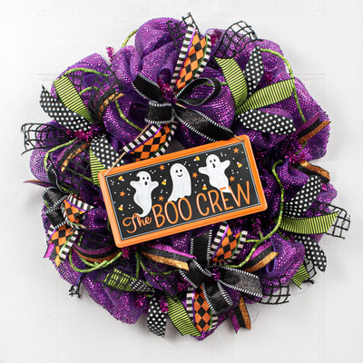 12" Embossed Metal Sign: The Boo Crew Ghosts