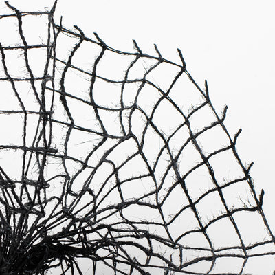 10" Jute Check Weave Mesh: Black (10 Yards)
