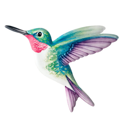 12" Metal Embossed Sign: Hummingbird