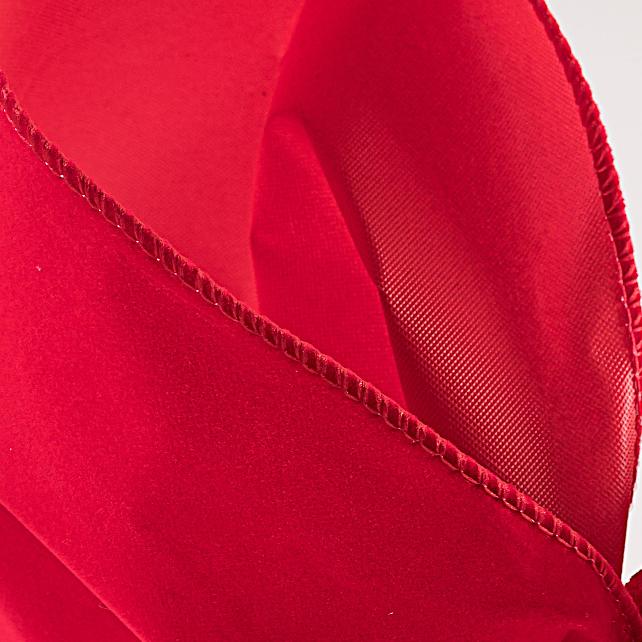 6" Outdoor Velvet Ribbon: Red (10 Yards)