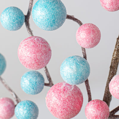 17" Glitter Ball Spray: Pink & Turquoise