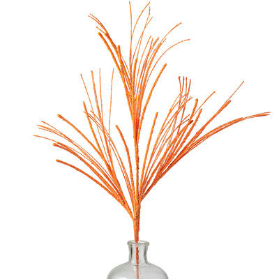 31" Glitter Mini Bead Fishline Spray: Orange