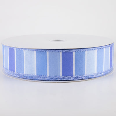1.5" Wide Stripes Ribbon: Lavender, Periwinkle, Blue (50 Yards)