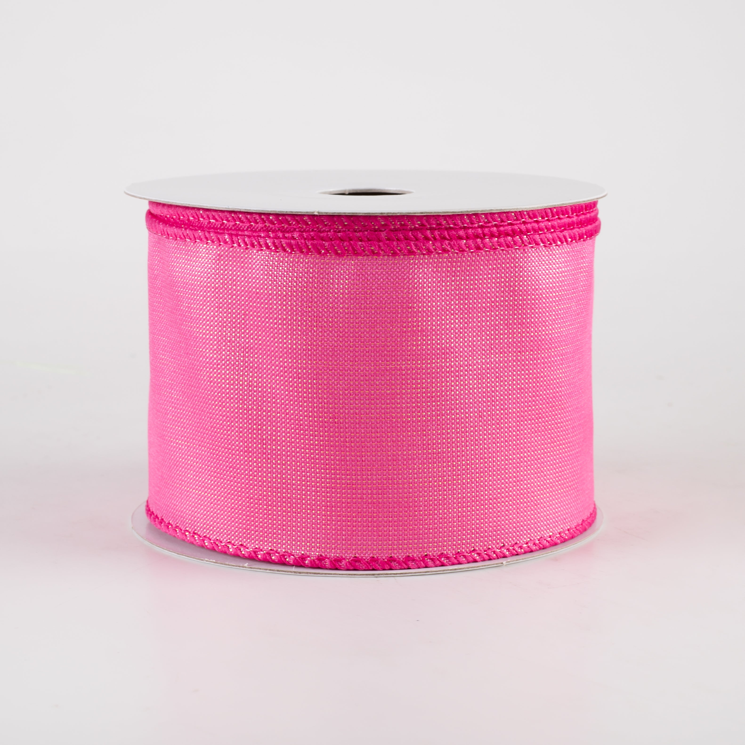 2.5" Lala Iridescent Solid Ribbon: Fuchsia Pink (10 Yards)