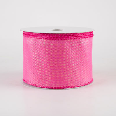 2.5" Lala Iridescent Solid Ribbon: Fuchsia Pink (10 Yards)