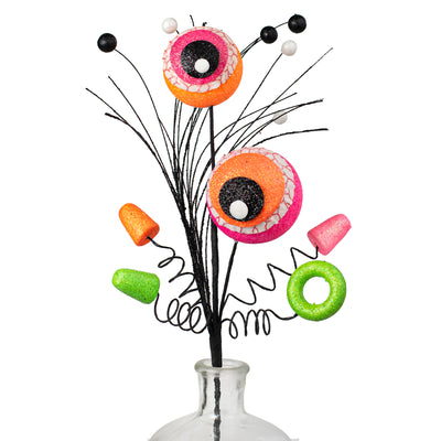 24" Eyeballs & Gumdrop Spray: Fuchsia Pink, Lime & Orange