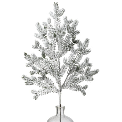 28" Flocked Spruce Pine Spray