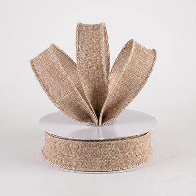 7/8" Royal Canvas Ribbon: Beige (10 Yards)