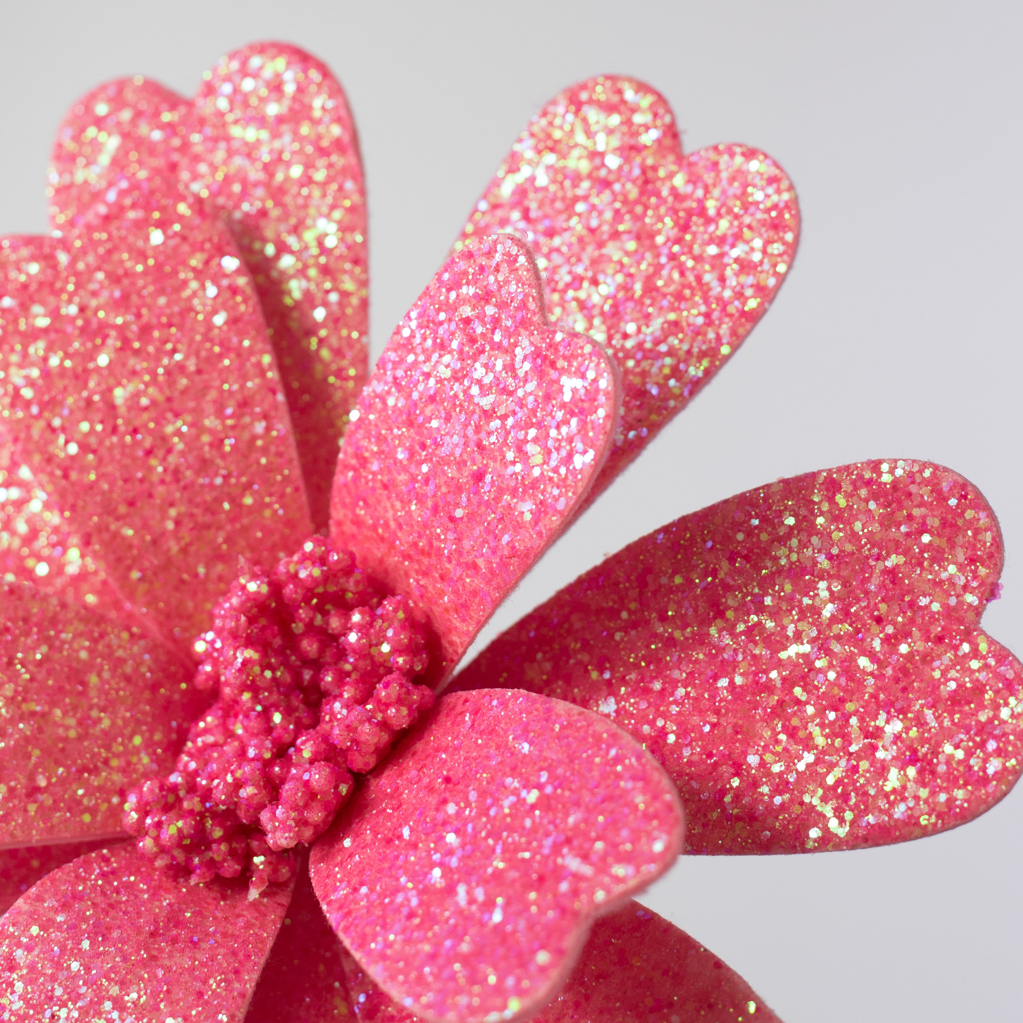 20" Glitter Daisy Flower Pick: Pink