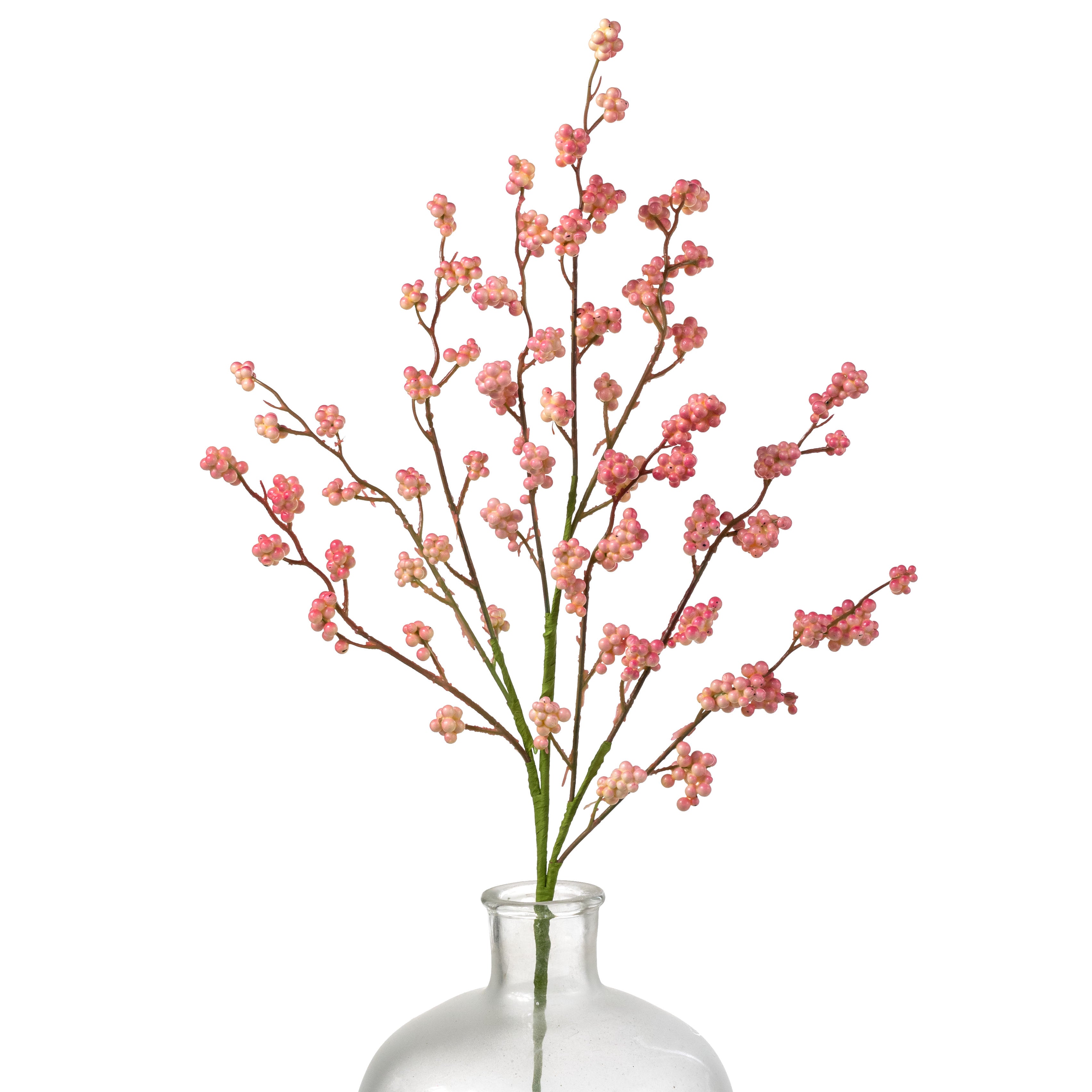 26" Mini Berry Clusters Spray: Pink