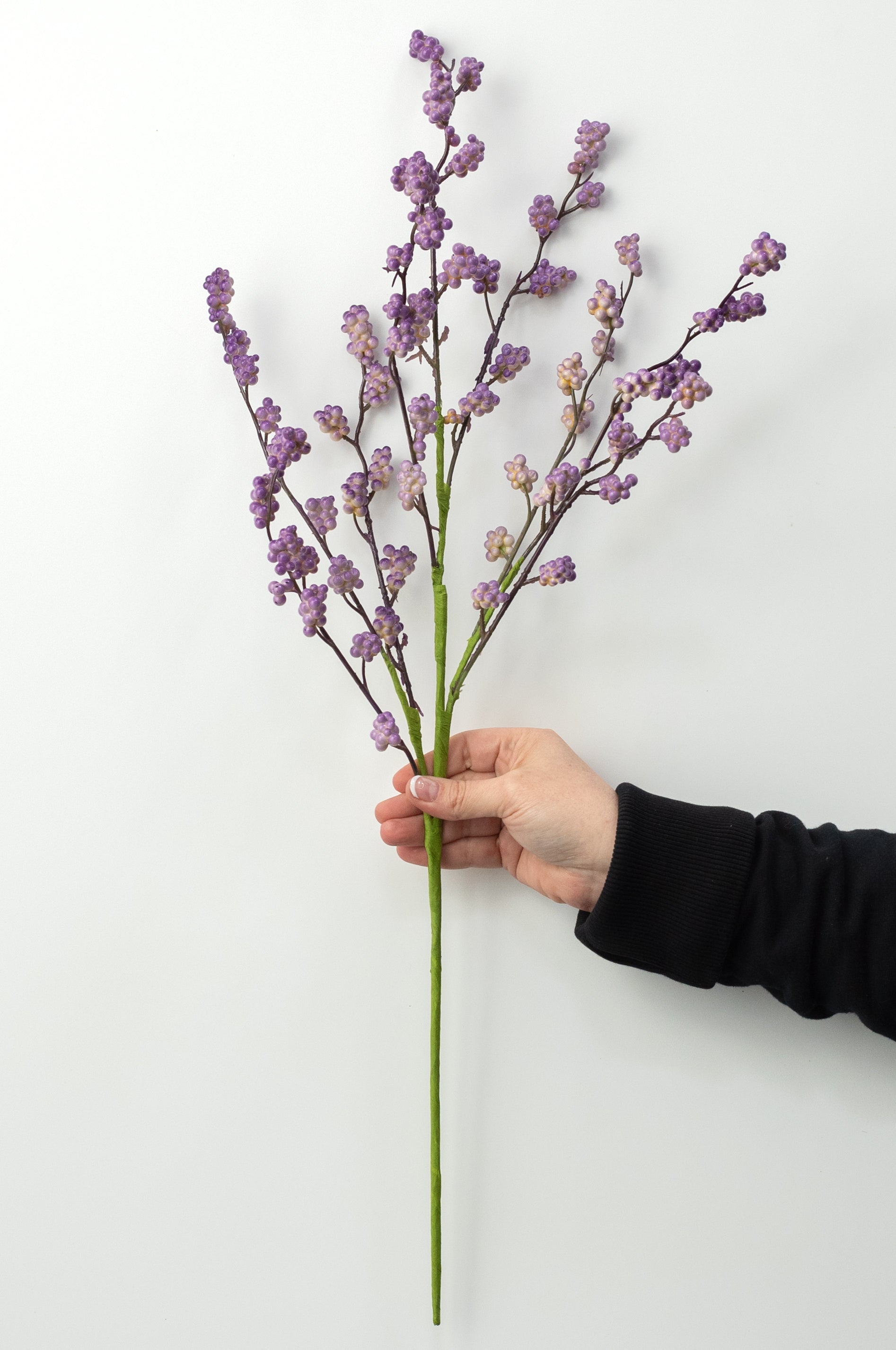 26" Mini Berry Clusters Spray: Lavender Purple