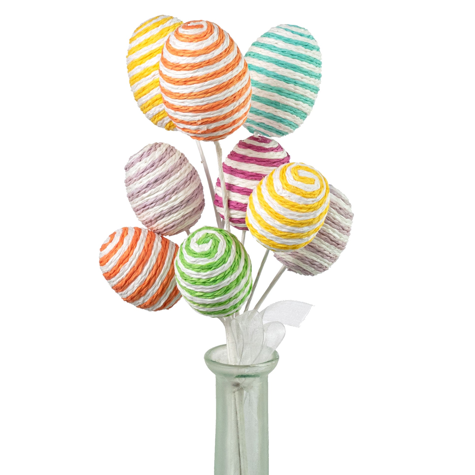 2.5" Twine Wrapped Easter Egg Picks (Set of 3)