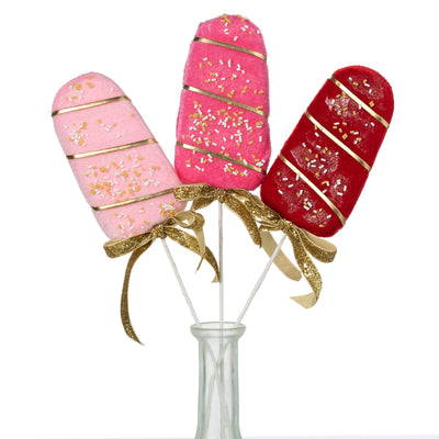 13" Valentine Ice Cream Bar Picks (Set of 3)