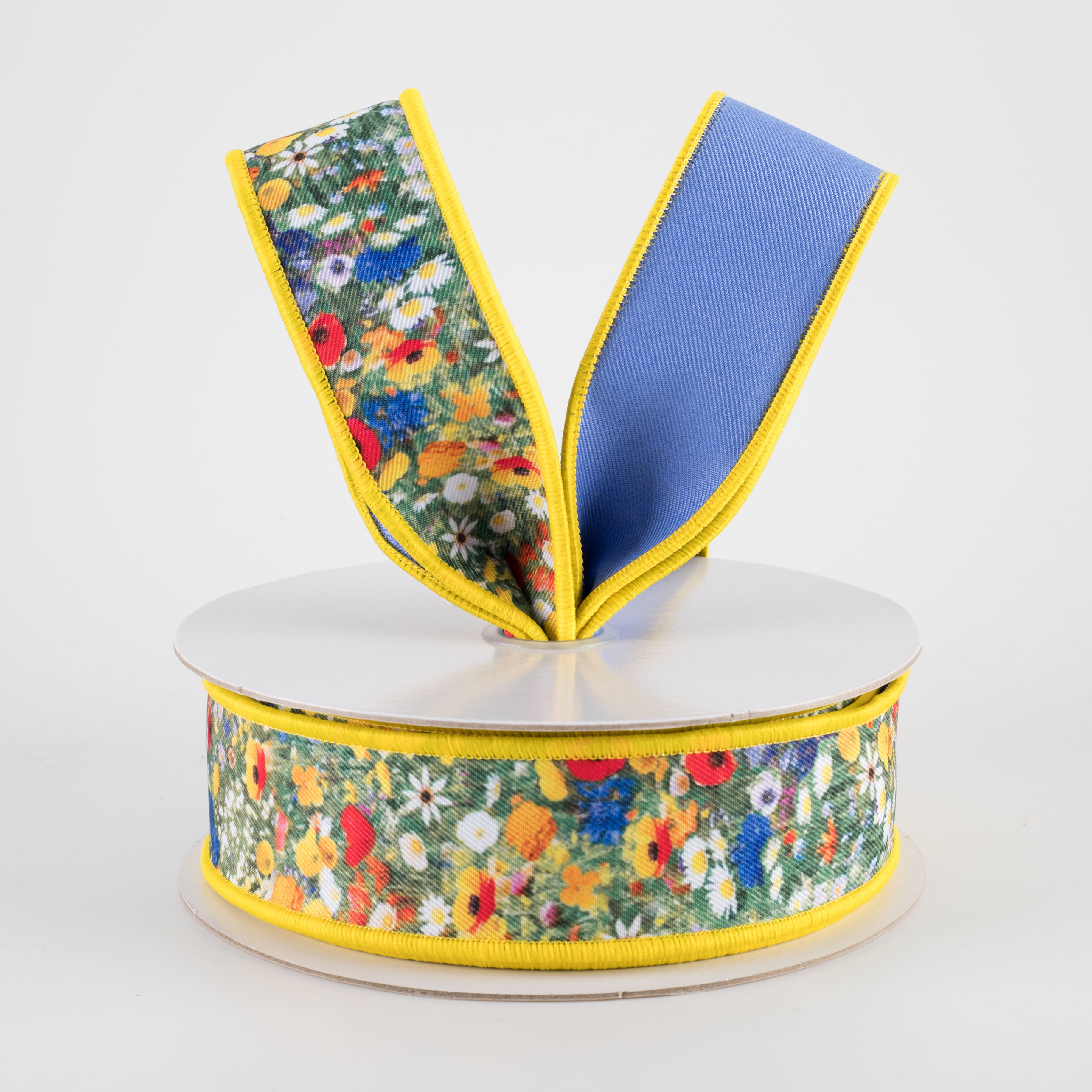 1.5" Double Sided Fused Wildflower Field Ribbon (10 Yards)