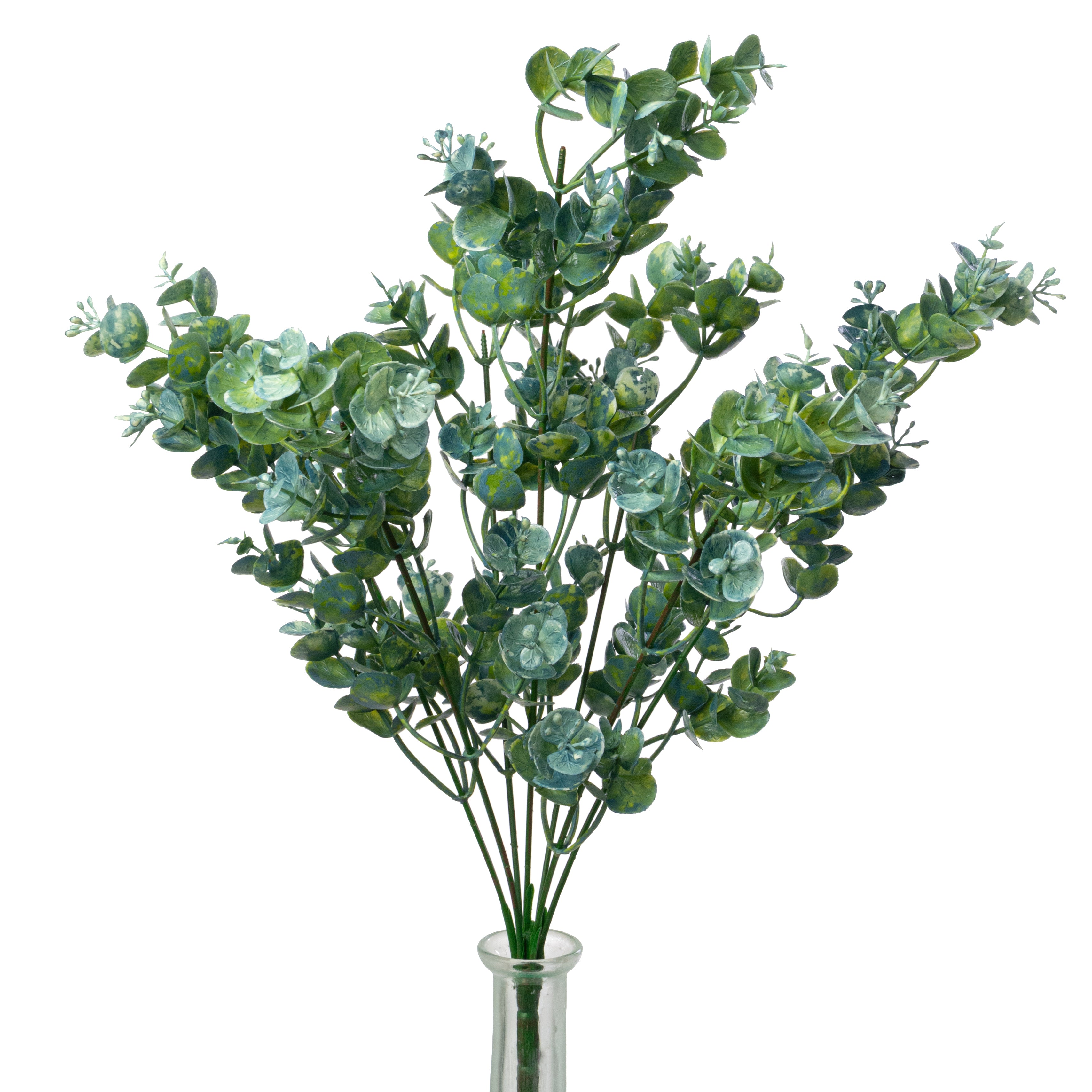 20" Plastic Eucalyptus Bush: Blue Green