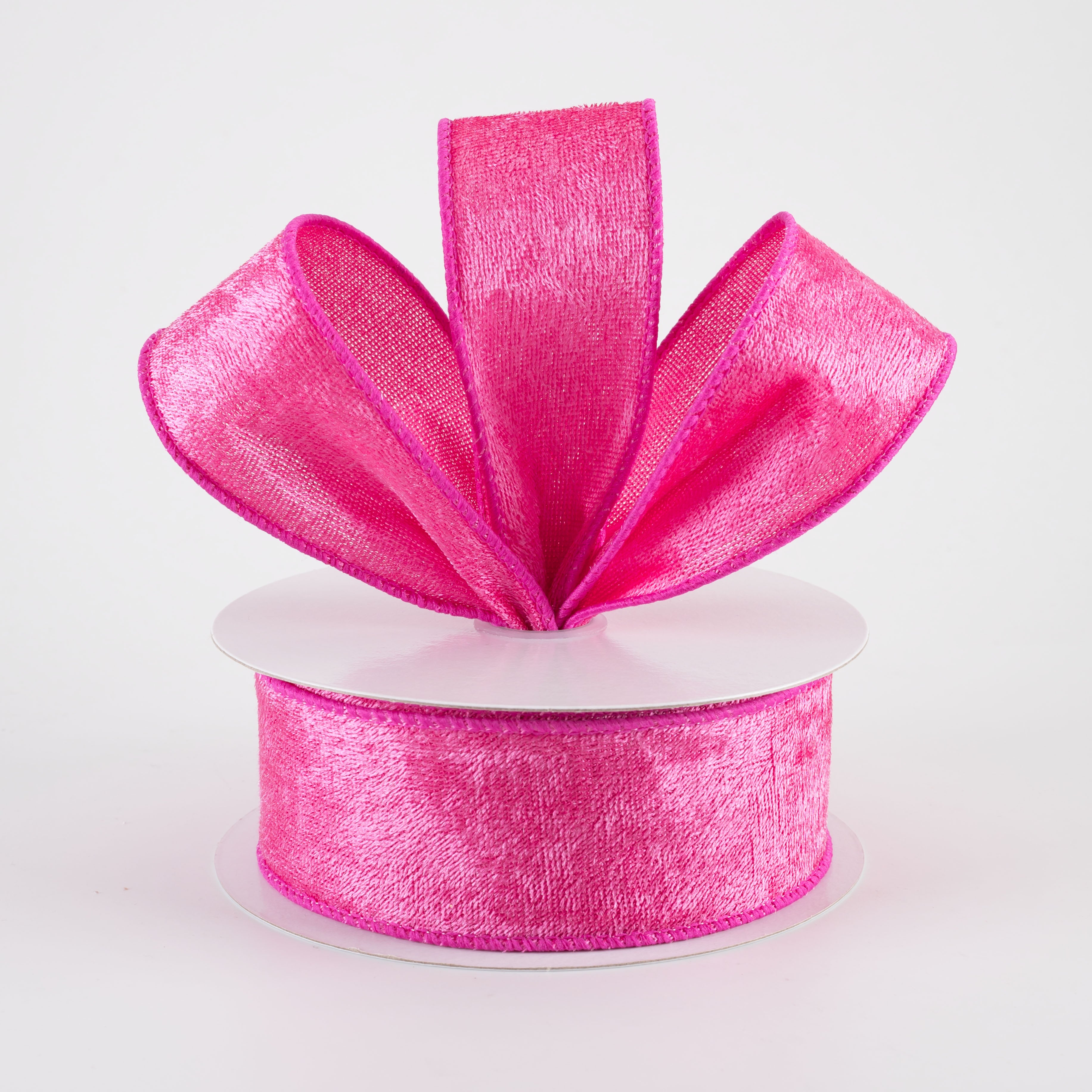 1.5" Lush Velvet Ribbon: Fuchsia Hot Pink (10 Yards)