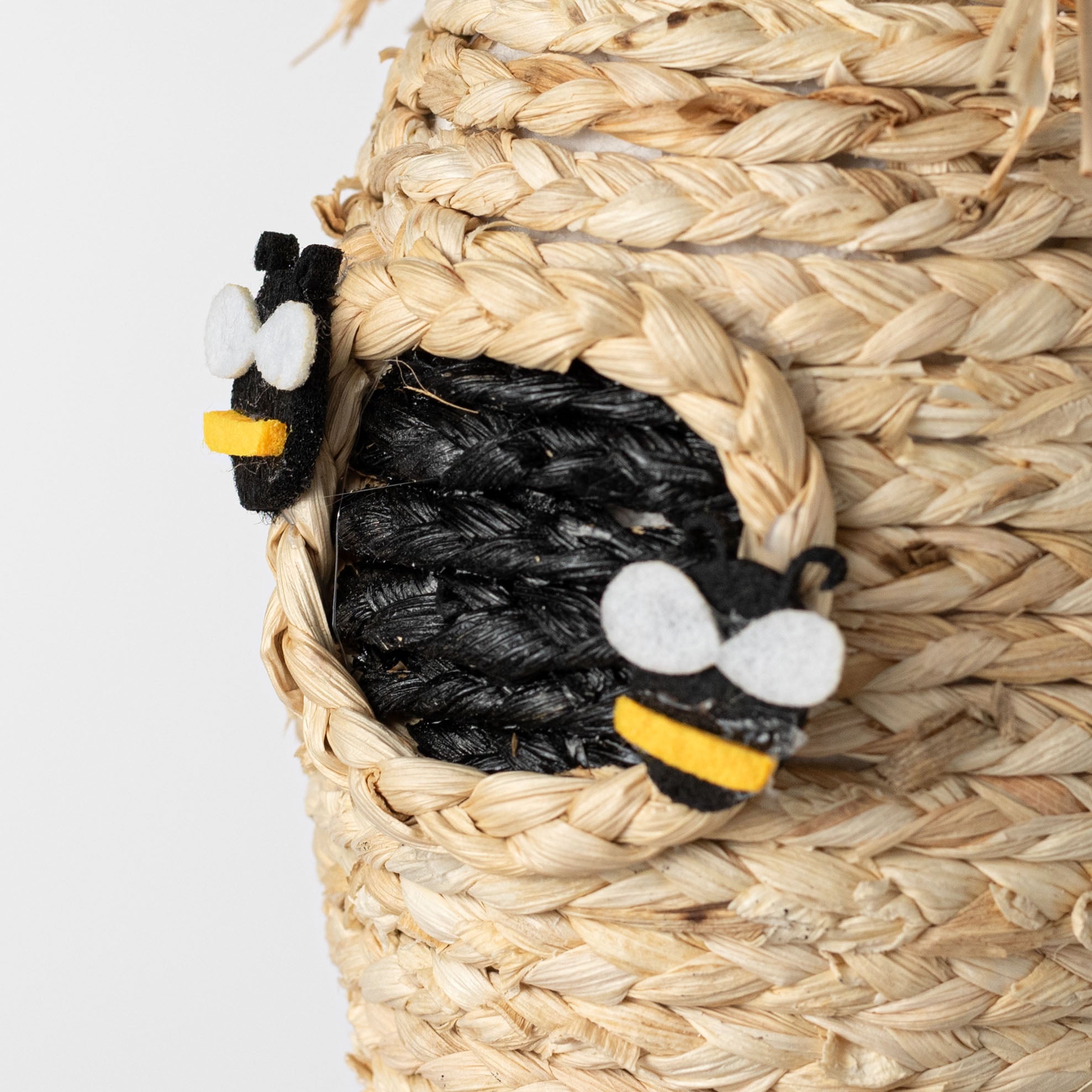 9" Braided Raffia Bee Hive Ornament