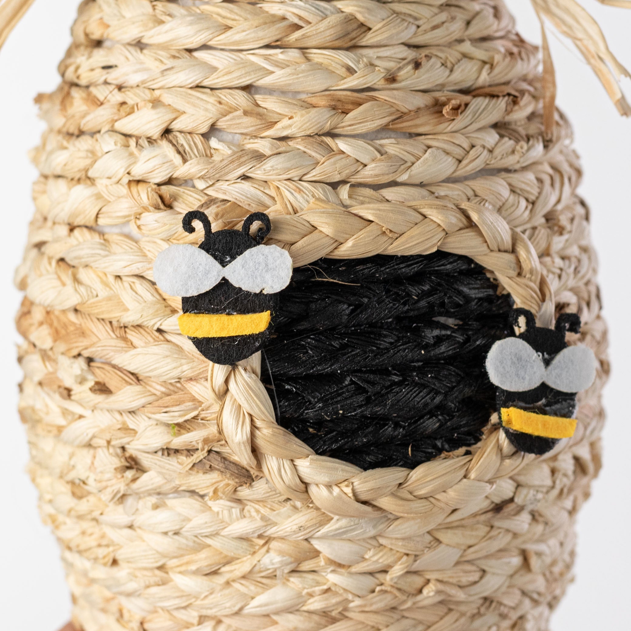 9" Braided Raffia Bee Hive Ornament