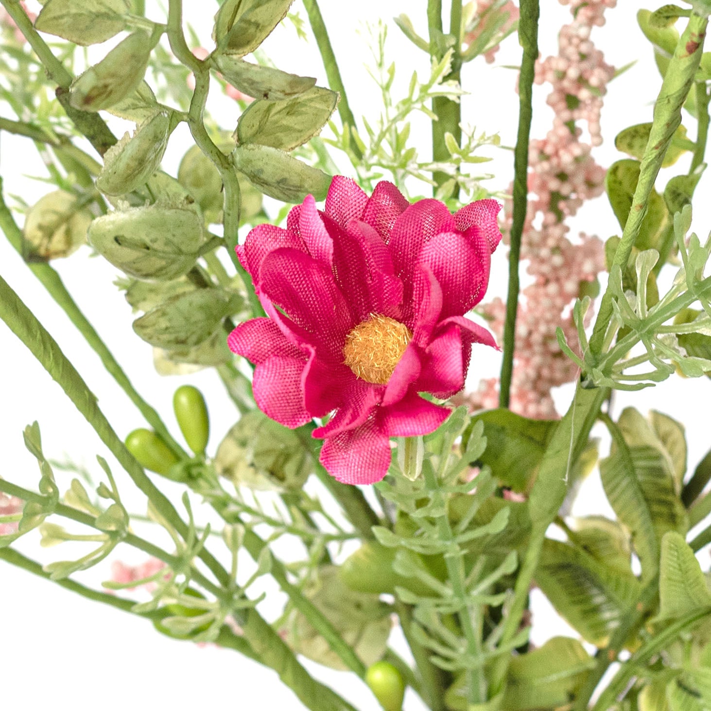 18" Fabric Wildflower Filler Pick: Beauty Pink