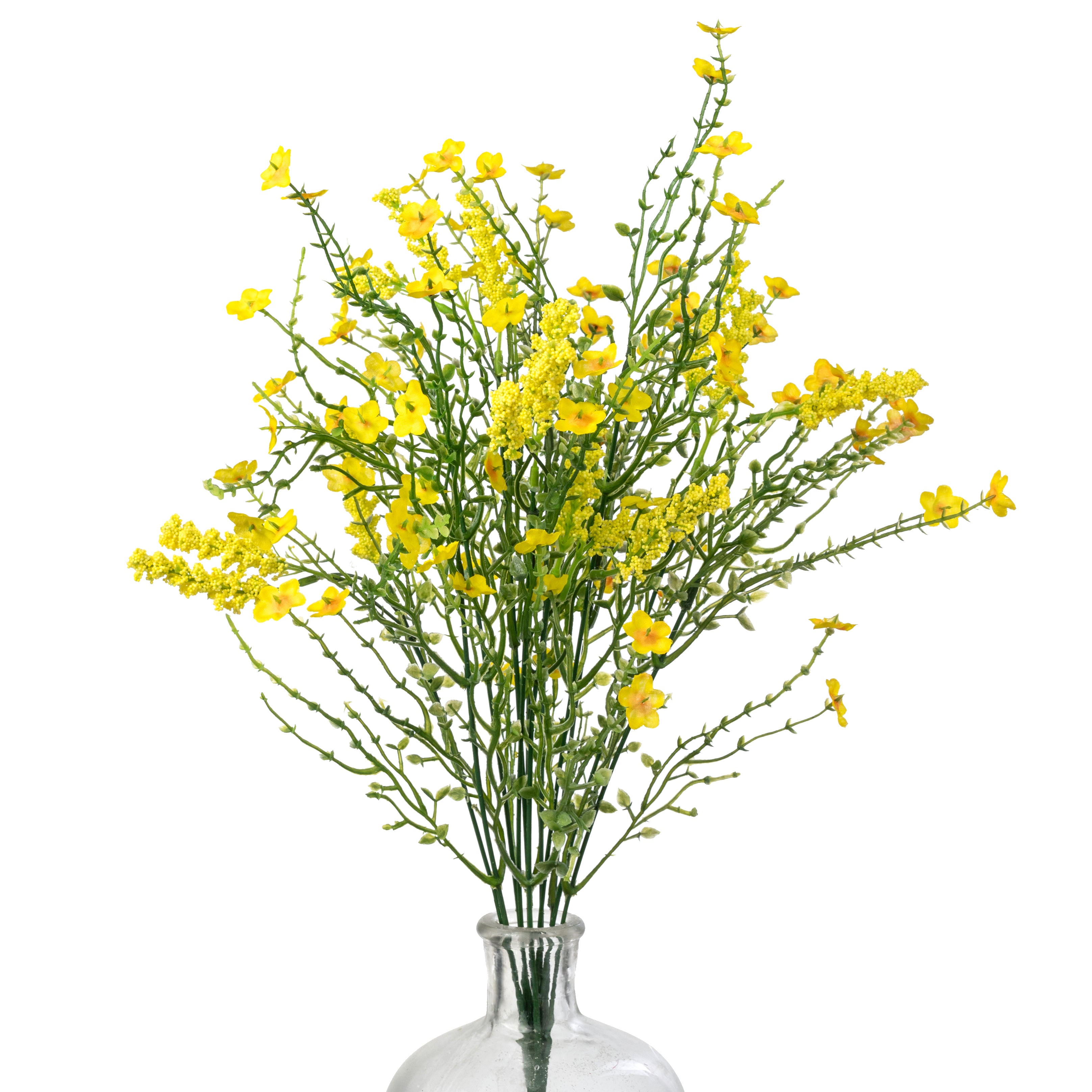 18" Baby's Breath & Lavender Filler Bush: Yellow