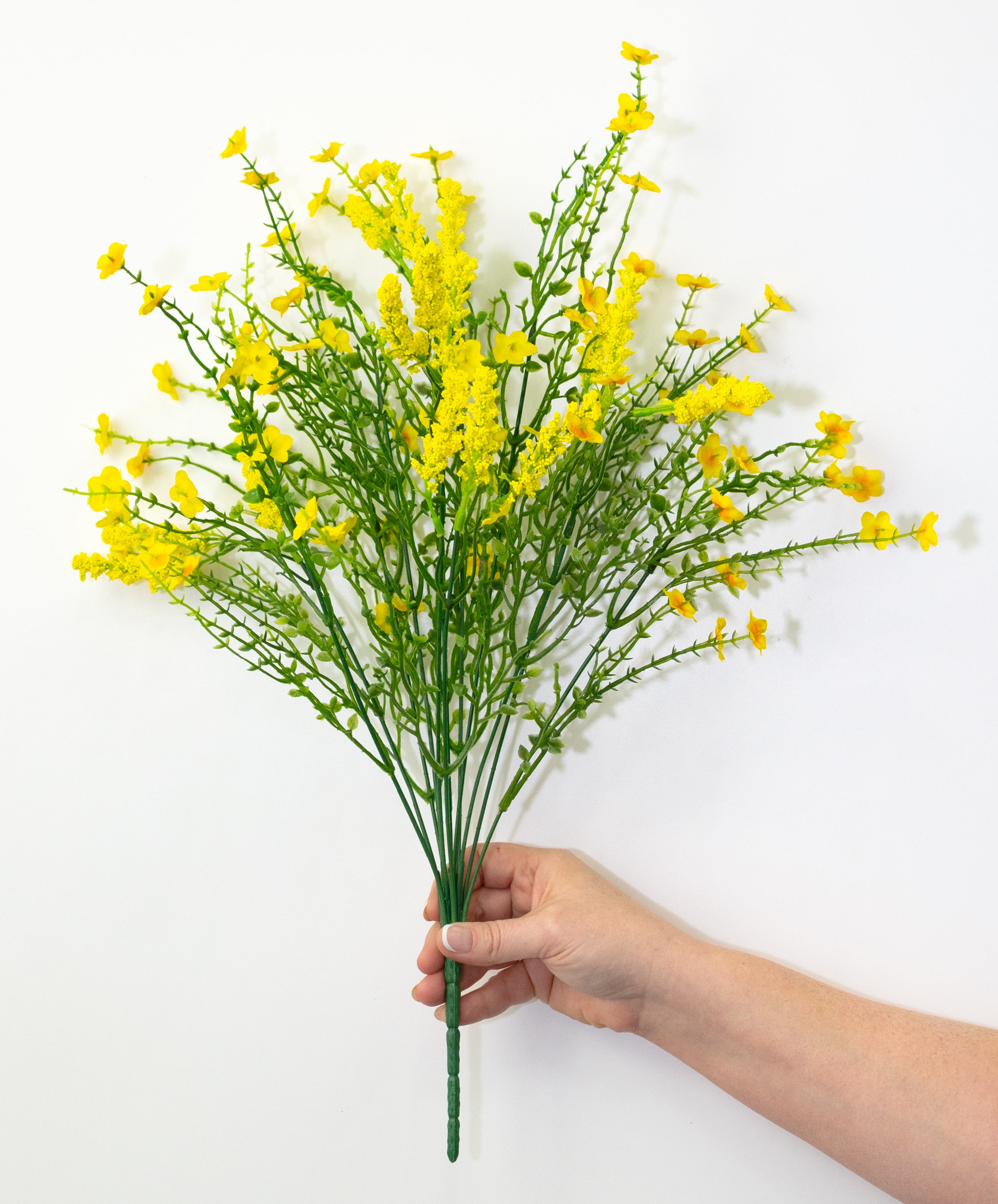 18" Baby's Breath & Lavender Filler Bush: Yellow
