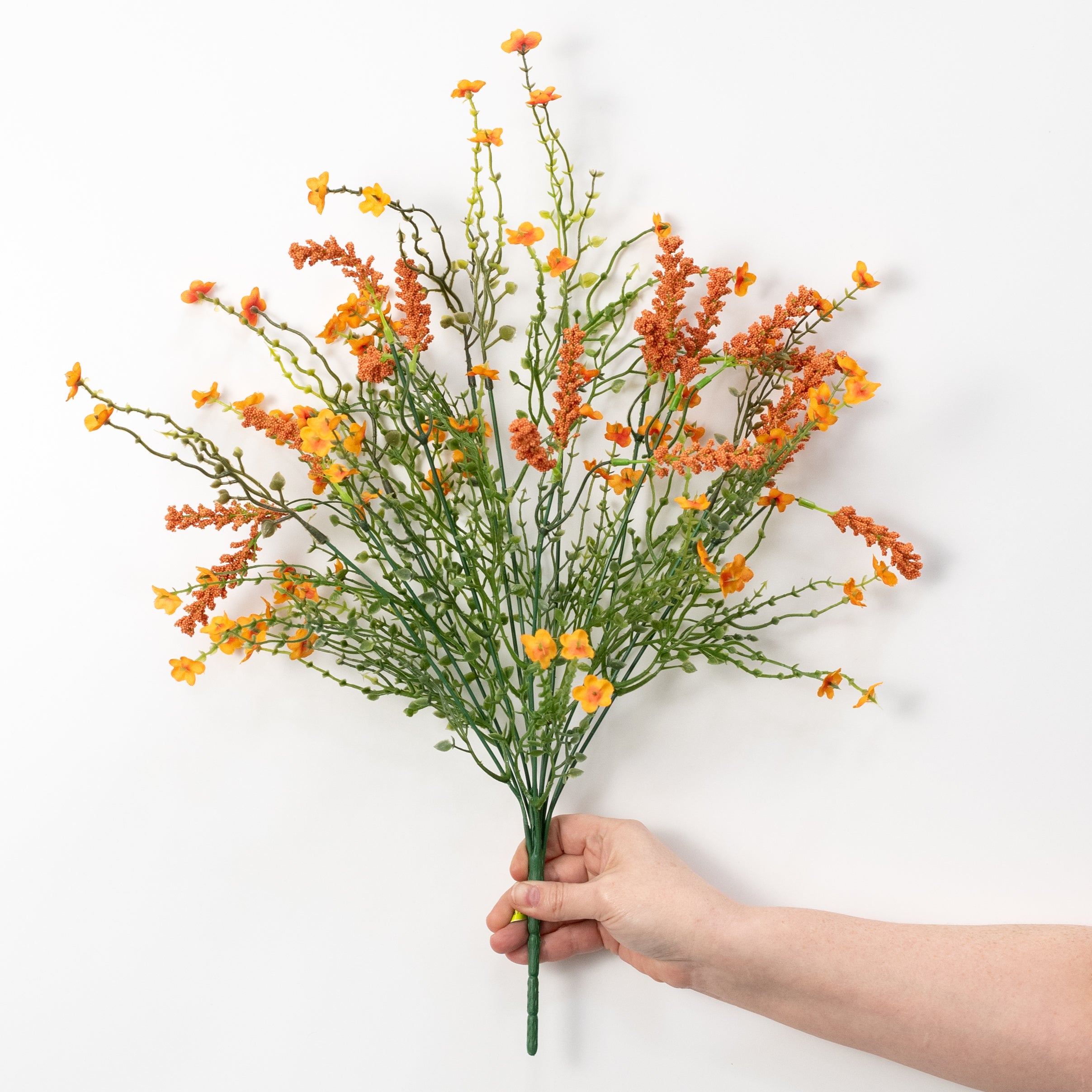 18" Baby's Breath & Lavender Filler Bush: Orange (12 Stem)