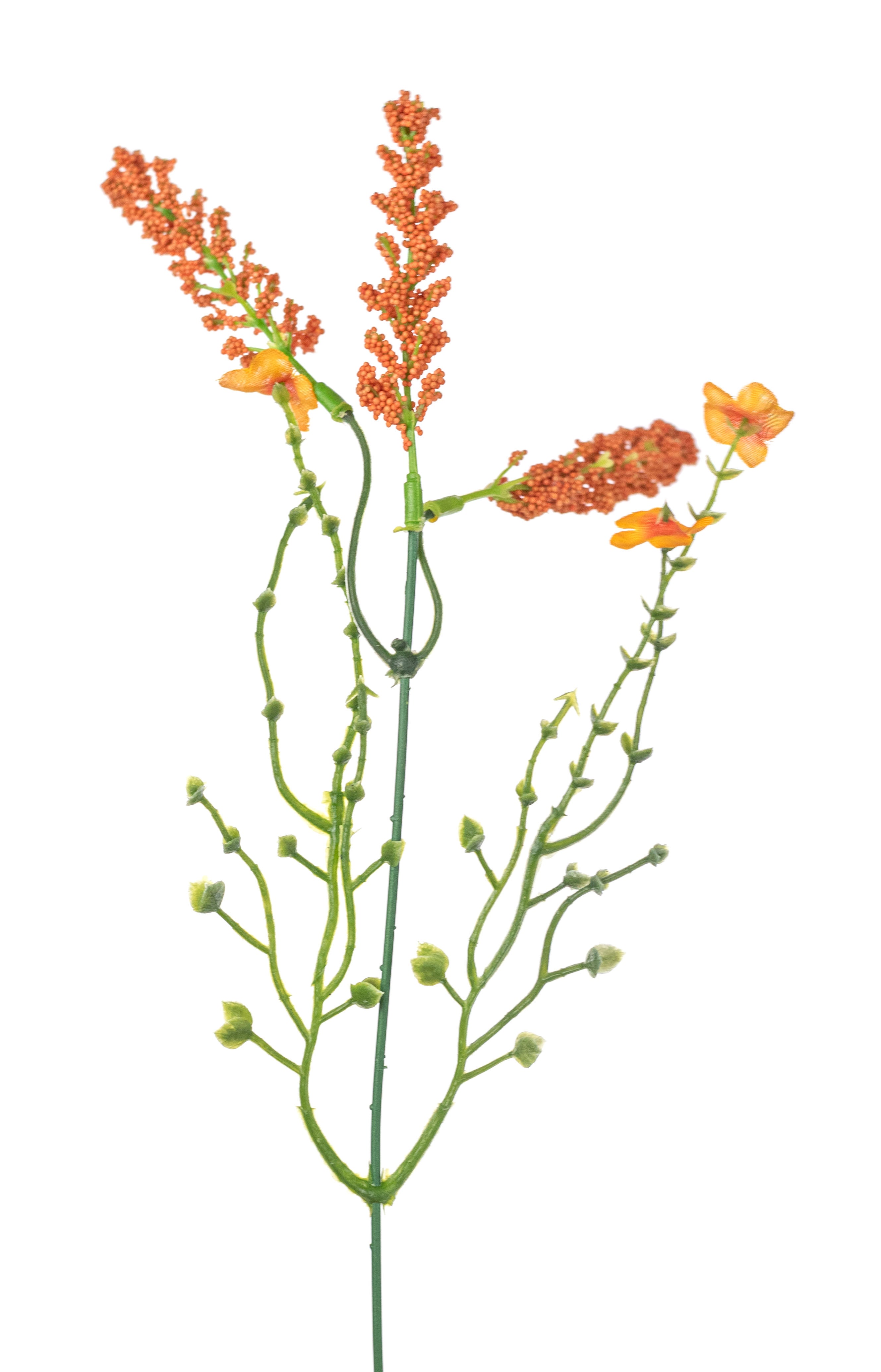 18" Baby's Breath & Lavender Filler Bush: Orange (12 Stem)