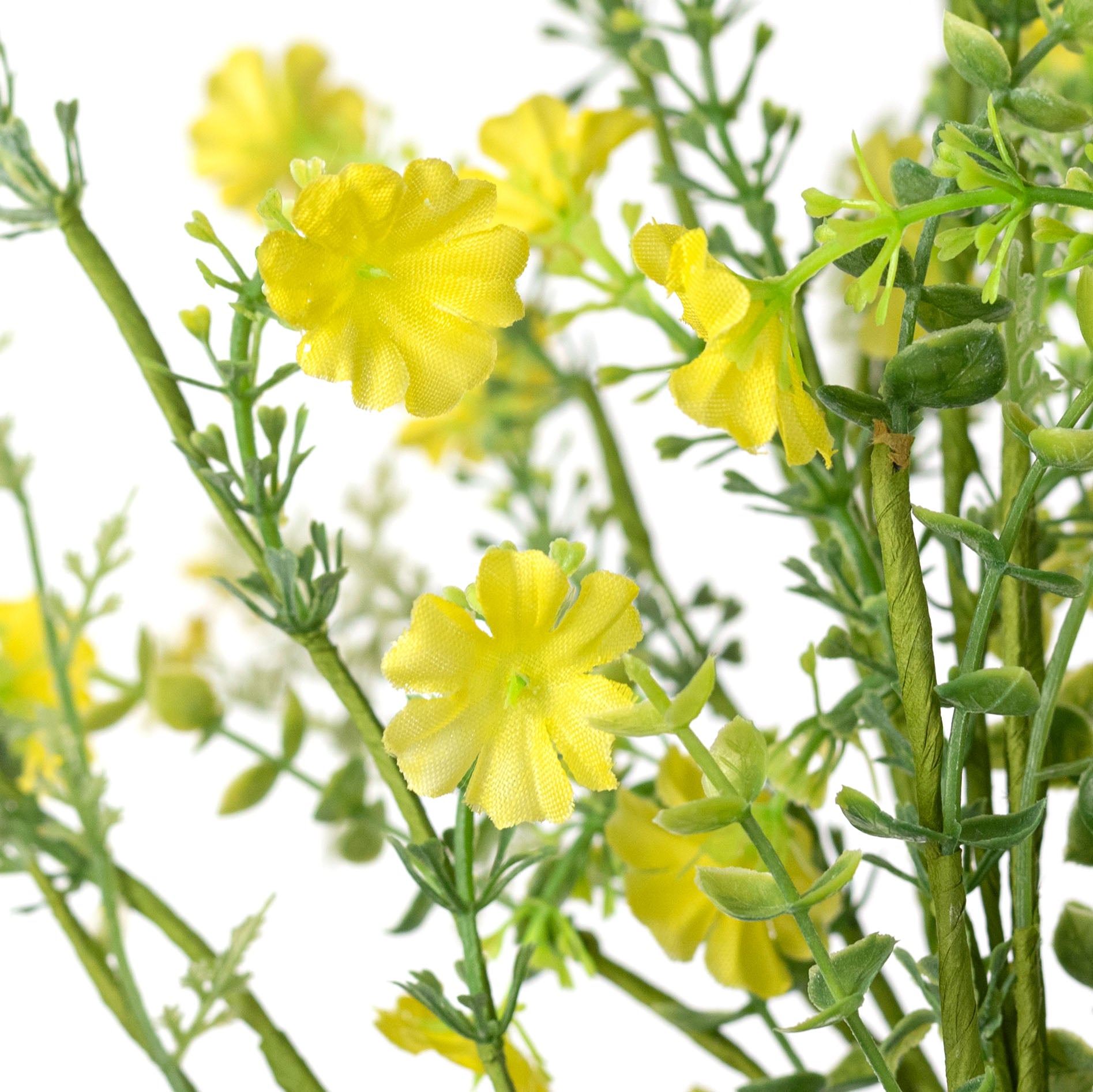 21" Fabric Wildflower Filler Spray: Yellow