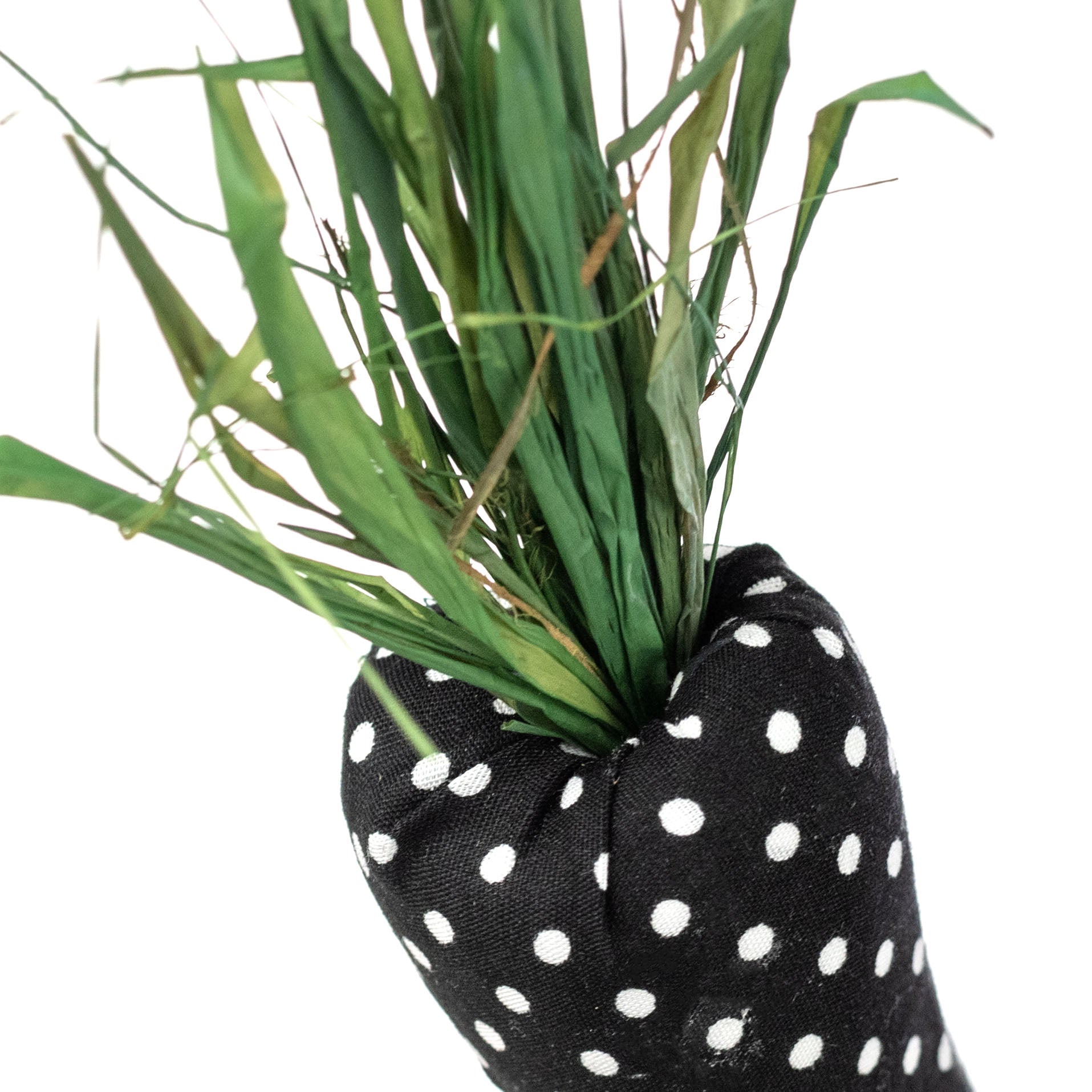 28" Polkadot Carrot Spray: Black & White