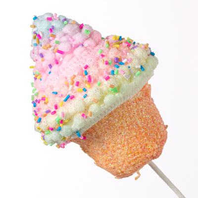24" Puff Chenille Sprinkle Cupcake Spray: Pastel Ombre