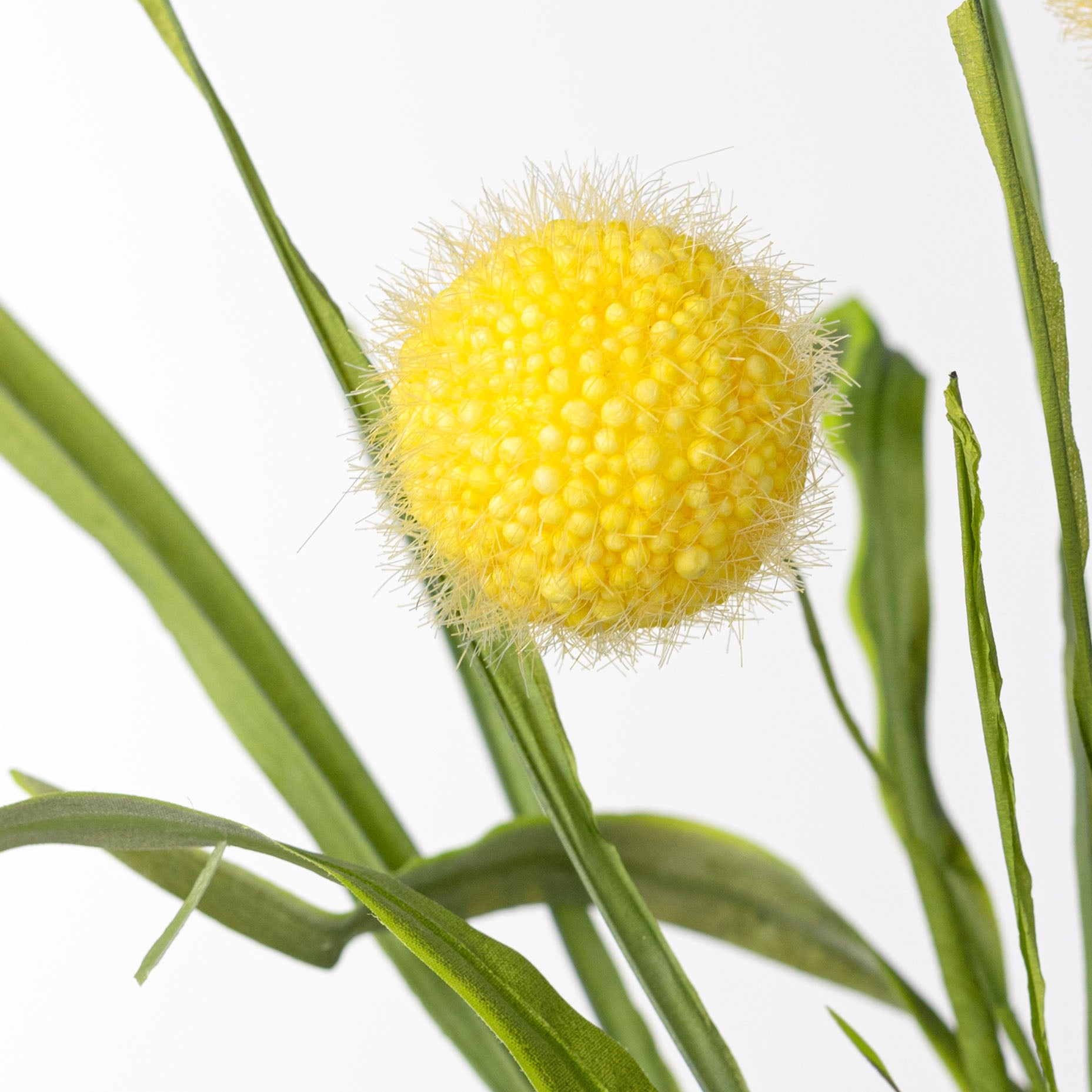 21" Pom Poms & Grass Bush: Yellow