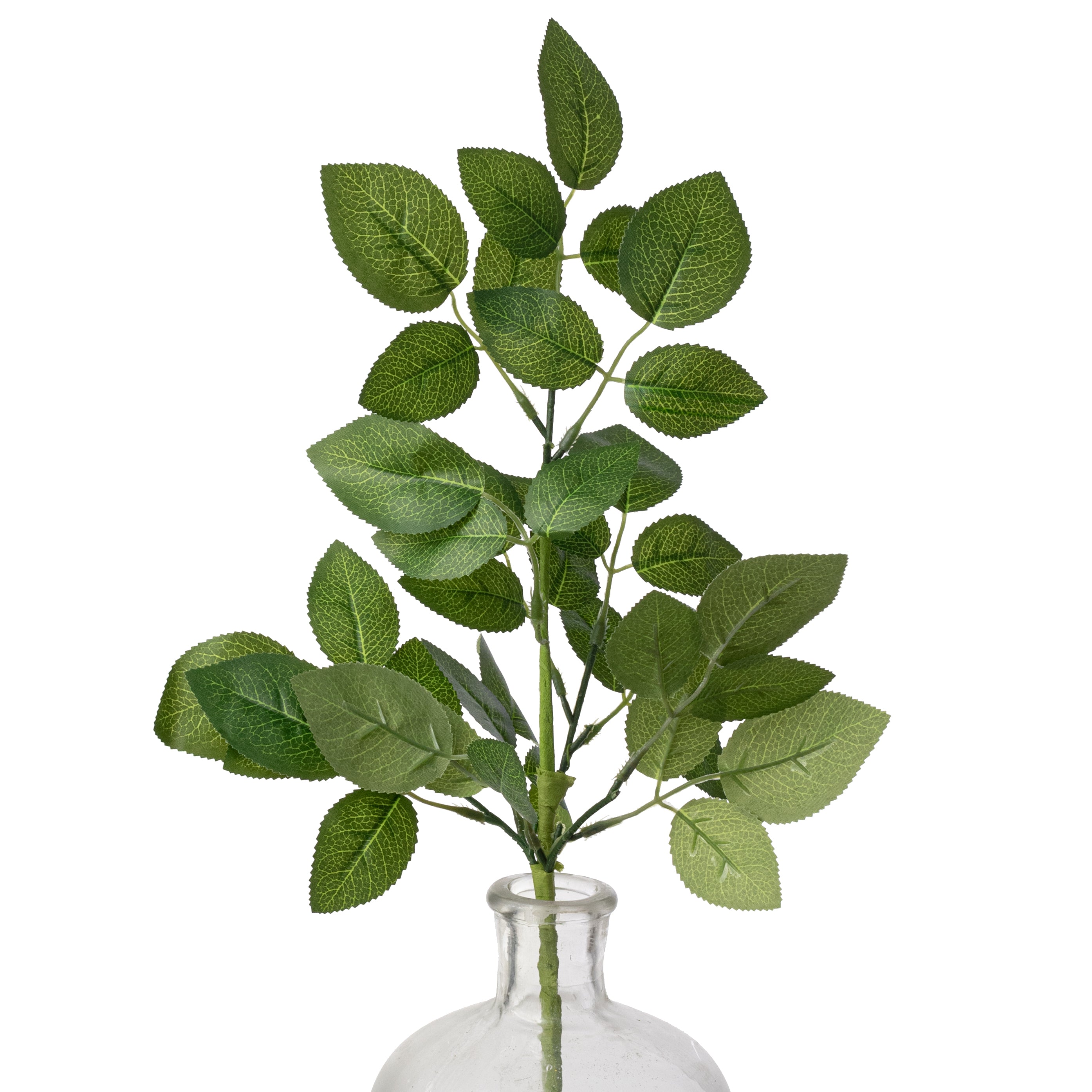 18" Wild Rose Leaves Bush: Slim
