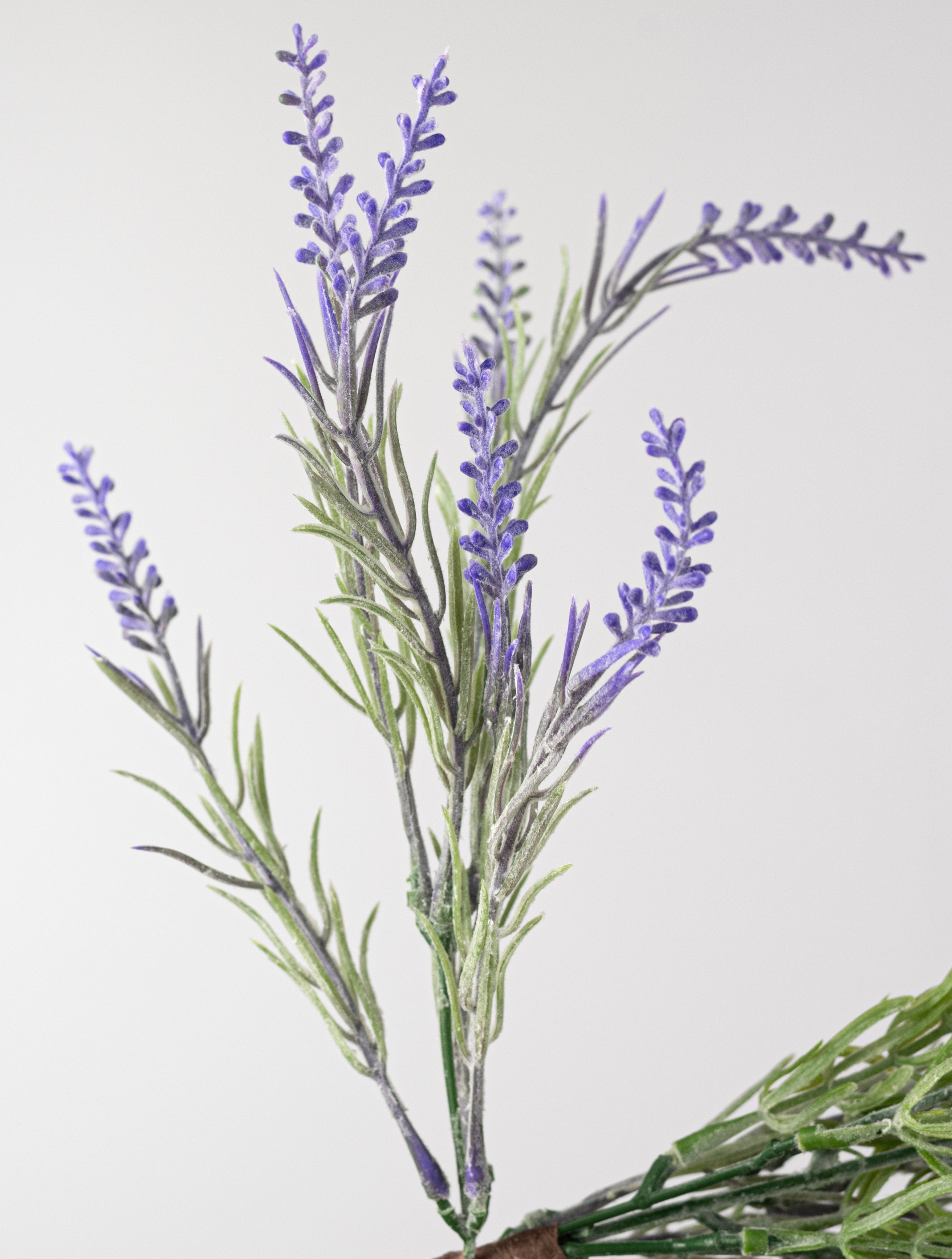 15" Flocked French Lavender Bush
