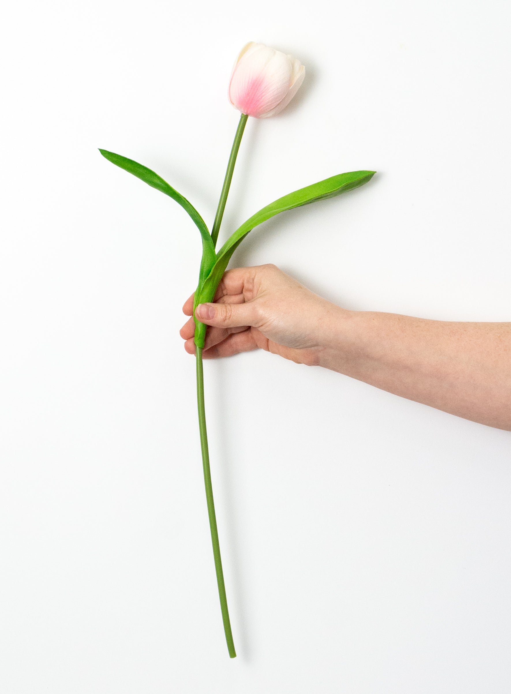 21" Large Soft Touch Tulip Flower Bundle: Light Pink (5)
