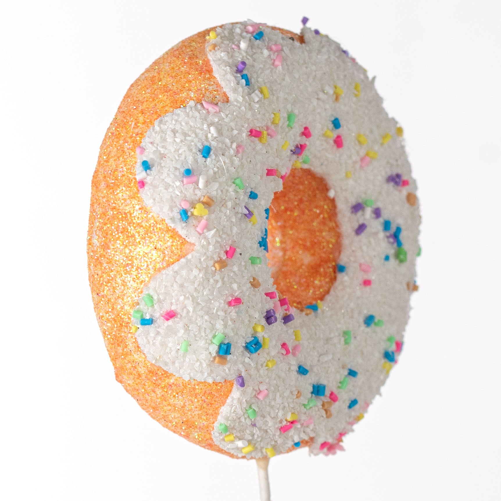 12" Doughnut with Icing & Sprinkles Pick