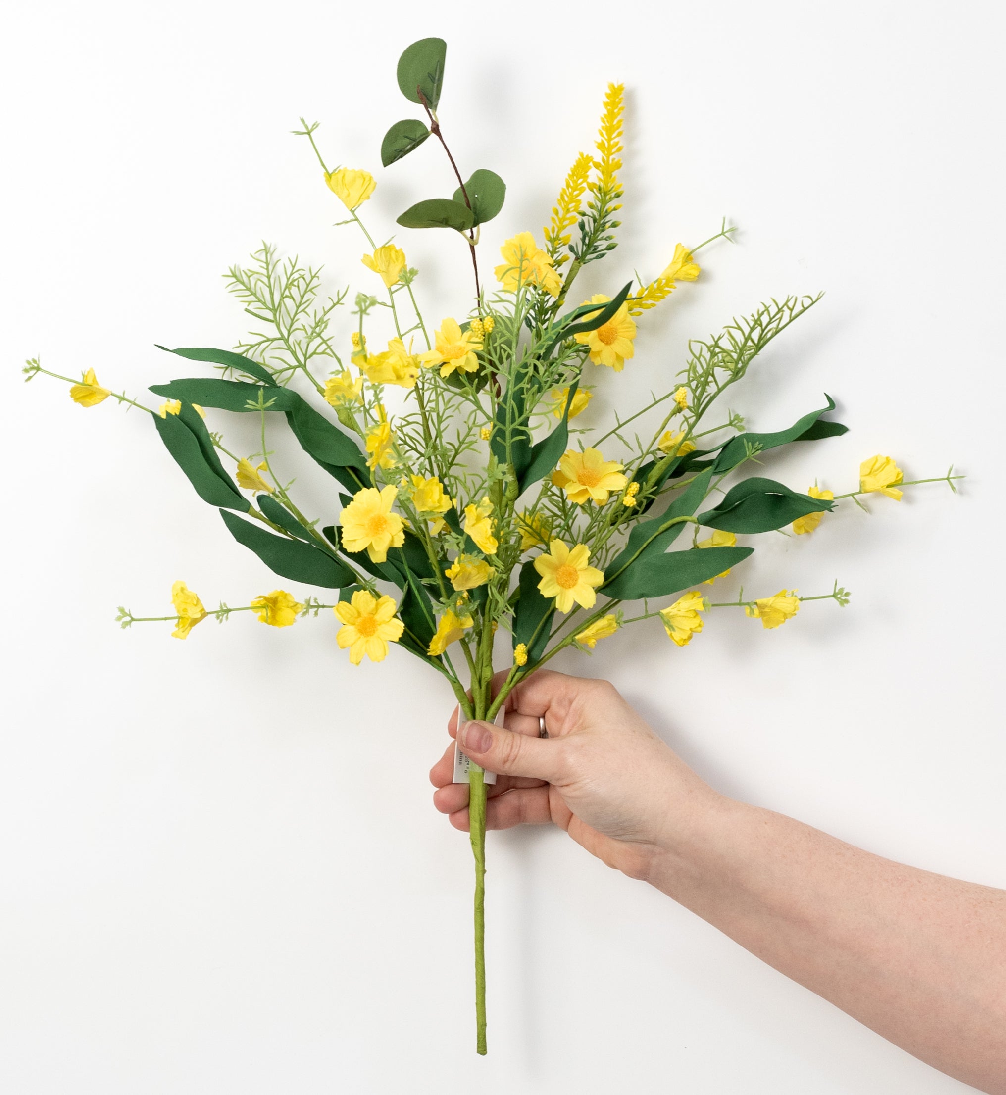 19" Wild Daylily & Leaves Spray: Yellow