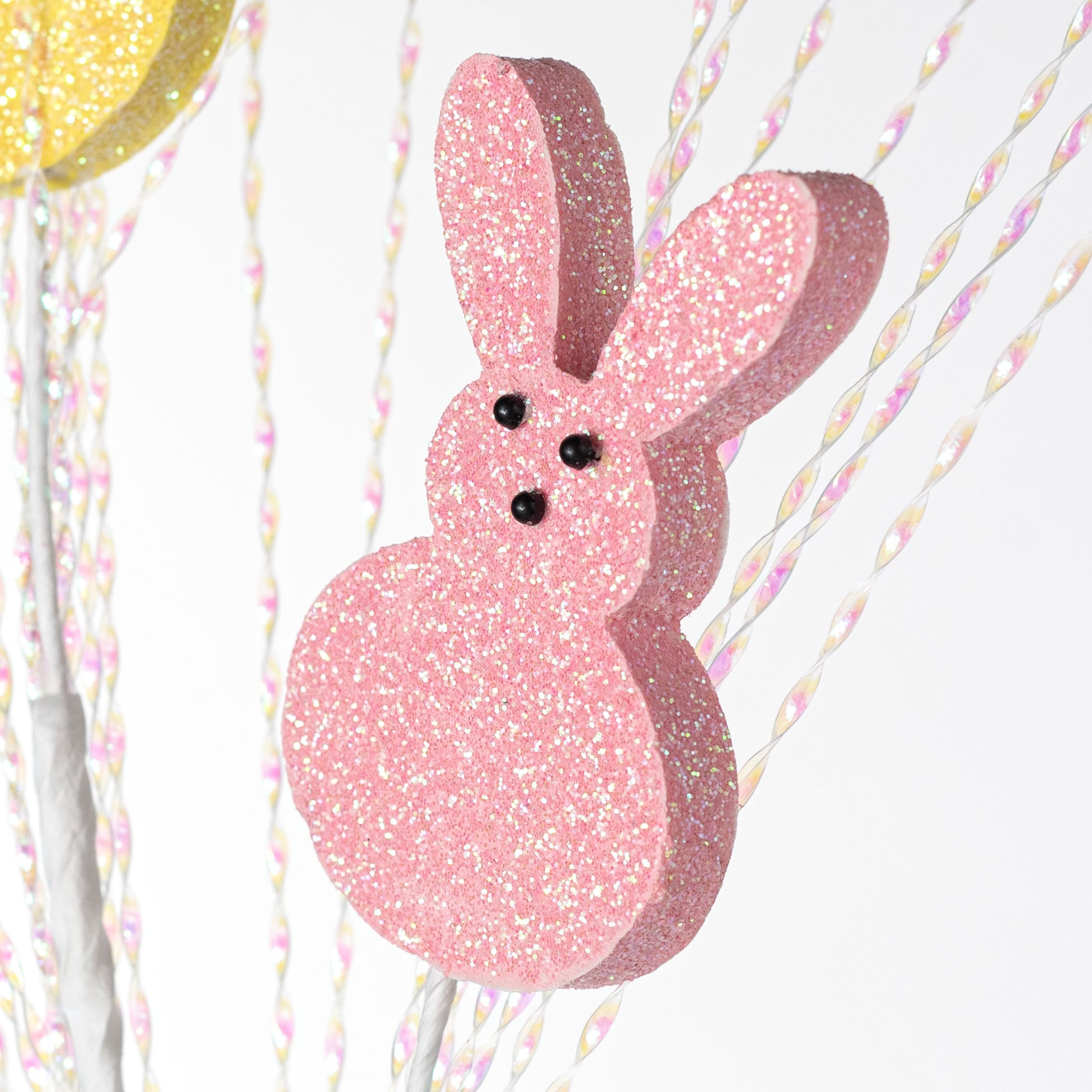 29" Marshmallow Easter Bunny Spray: Iridescent Pastel