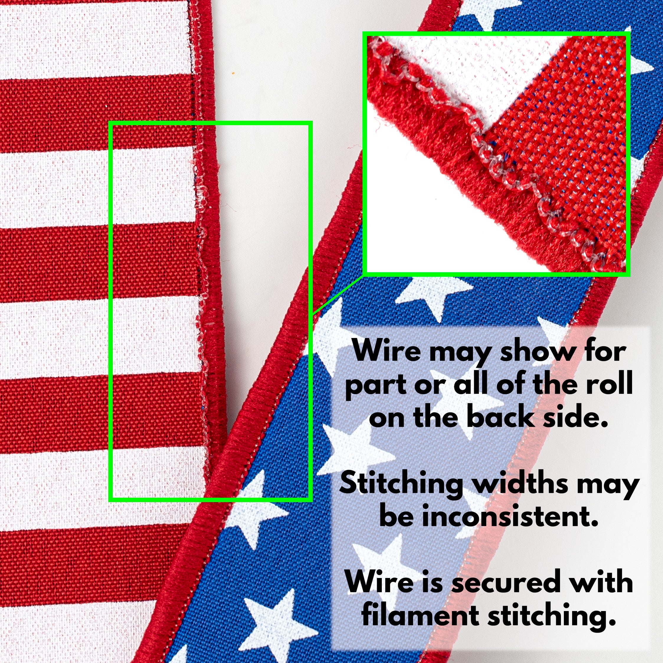 1.5" Double Sided Fused Stars & Stripes Ribbon: Royal (10 Yards)