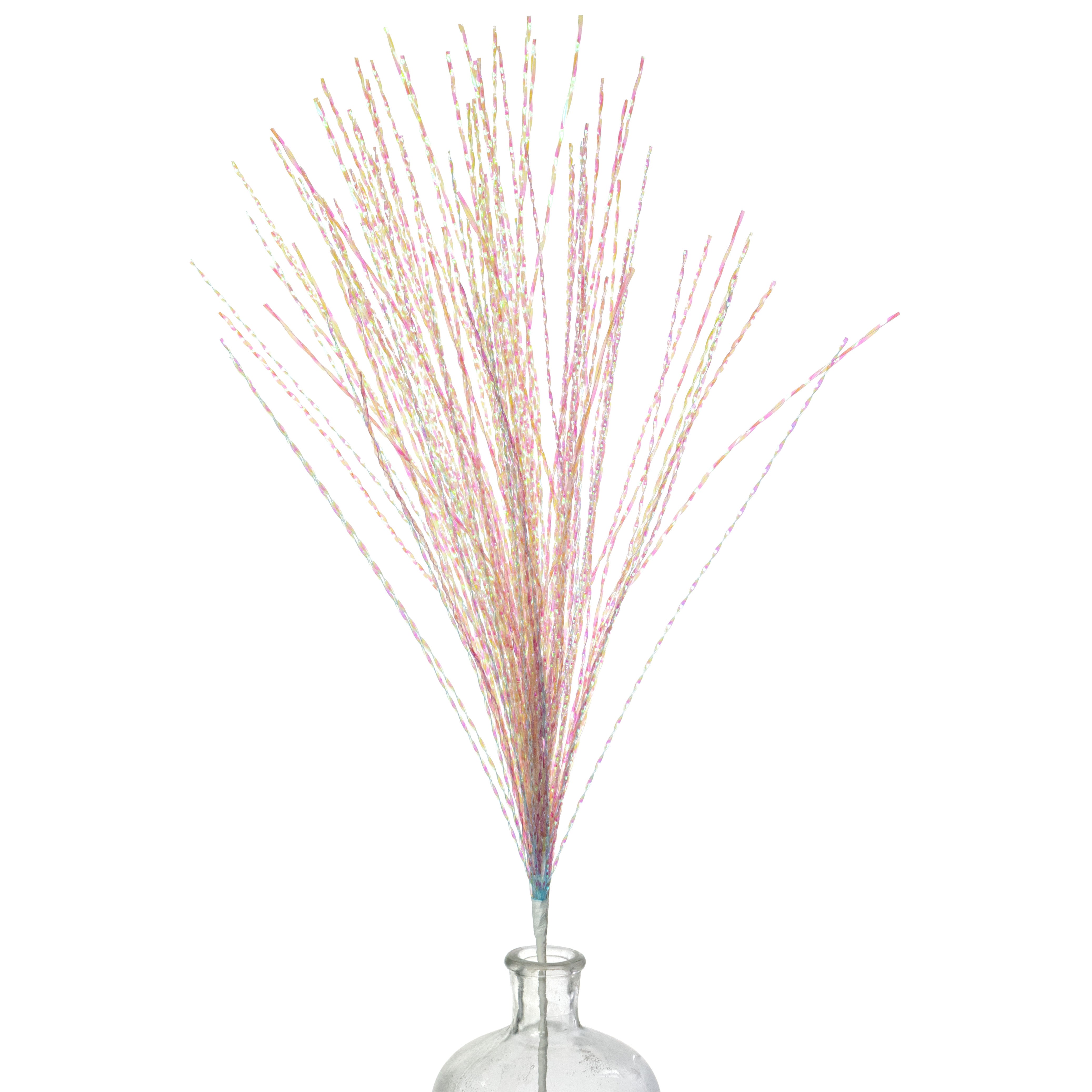 31" Iridescent Twisted Grass Spray